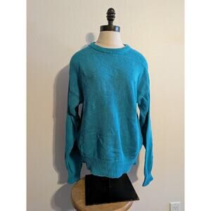Brian McNeil teal vintage sweater size S ramie‎ cotton blend